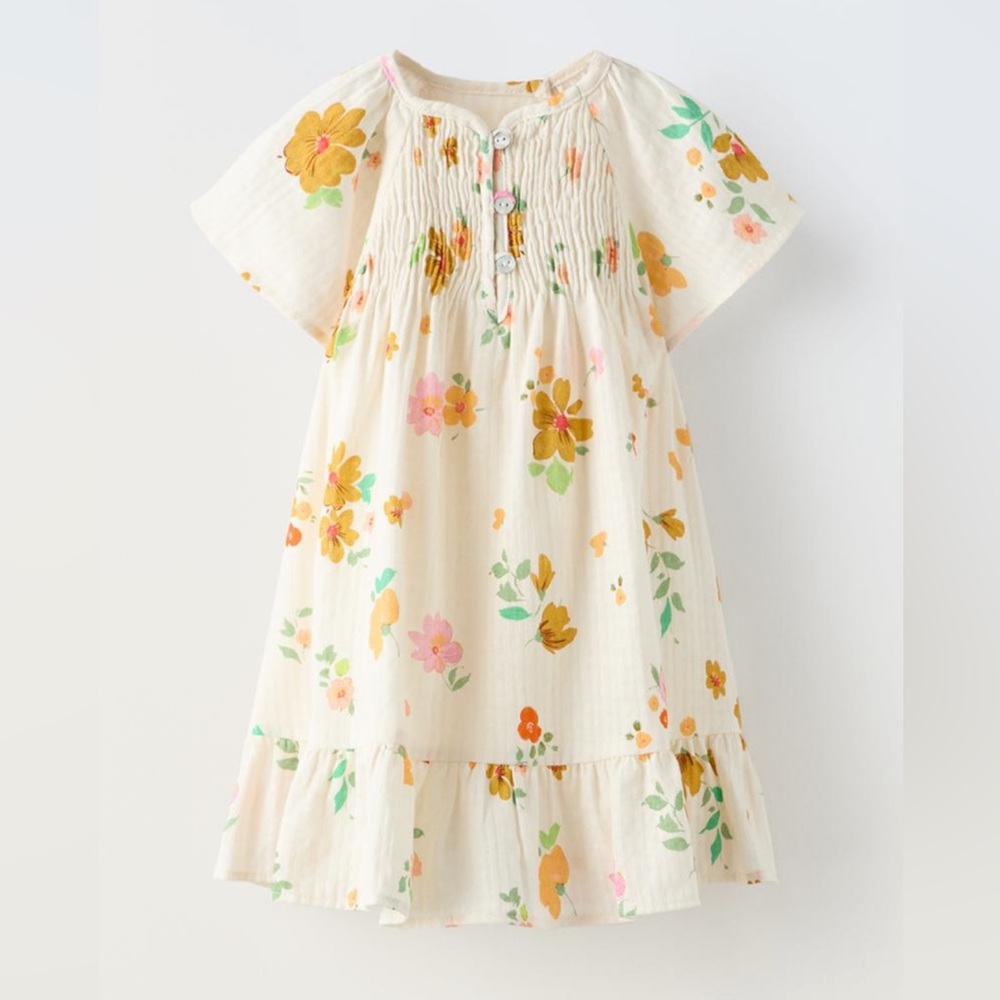 ZARA Girls Floral Dress size 5-6
